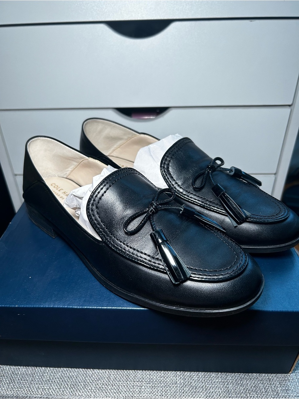 Cole Haan Black Leather Loafers